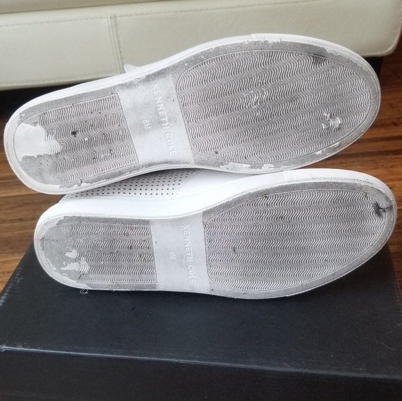 Kenneth Cole White Keiko Perforated Sneakers - Picture 5 of 7